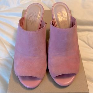 CHARLOTTE STONE MORLEY MULES IN CANDY PINK
